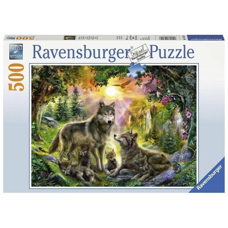 Ravensburger - Wolf Family In The Sunshine (500pcs)