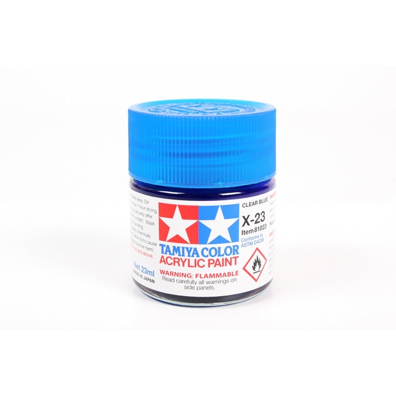 Tamiya - X-23 Clear Blue Acrylic (23ml)