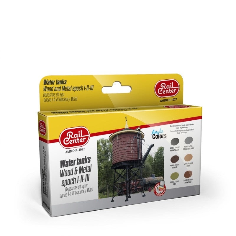 AMMO - R-1027 Water Tanks Wood & Metal epoch I-II-III (Paint Set)