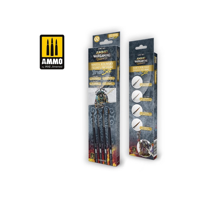 AMMO WARGAMING UNIVERSE - Marta Kolinsky Figures Premium Brush Set