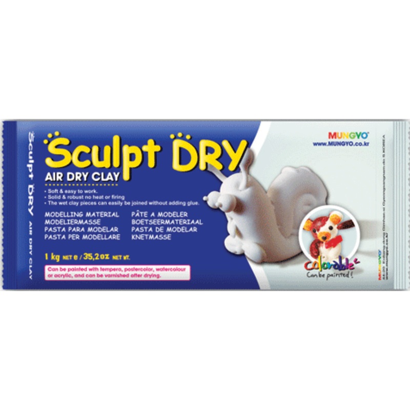 Mungyo - Sculpt Dry Air Dry Clay - White 500g