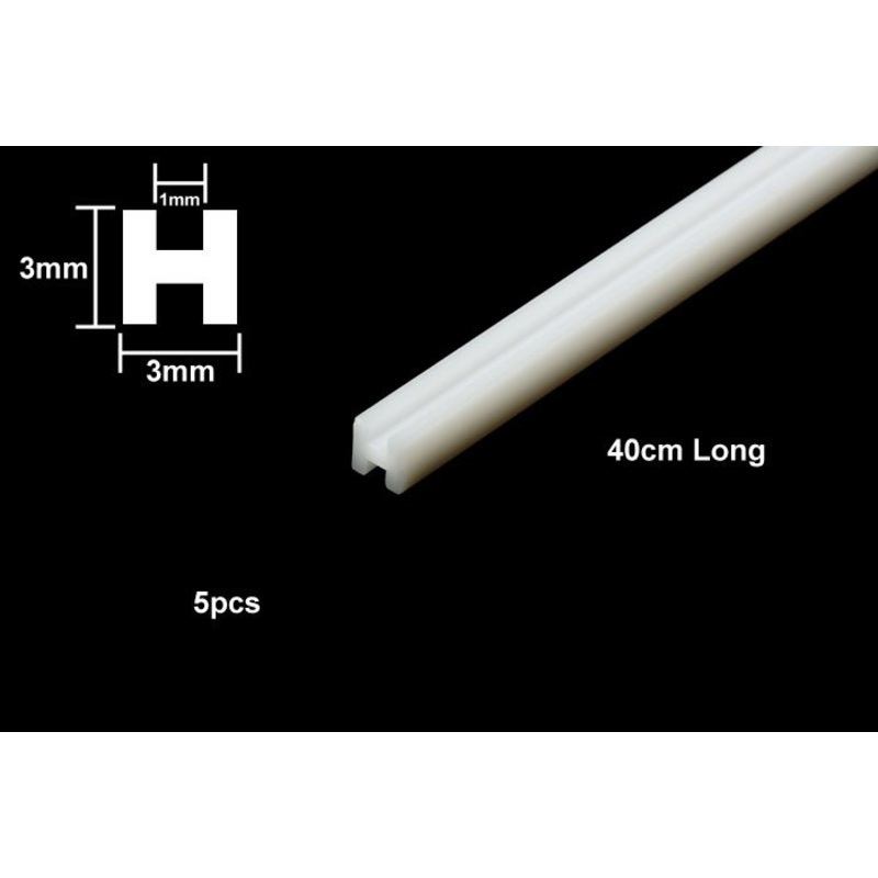 Tamiya - Plastic Beams 3mm H-Shaped (5pcs)