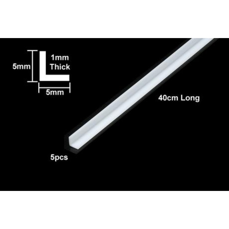 Tamiya - Plastic Beams 5mm L-Shaped (5pcs)
