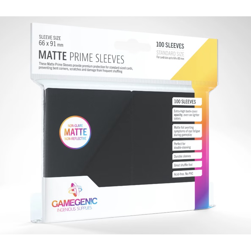 GameGenic - MATTE Prime Sleeves: Black (100)