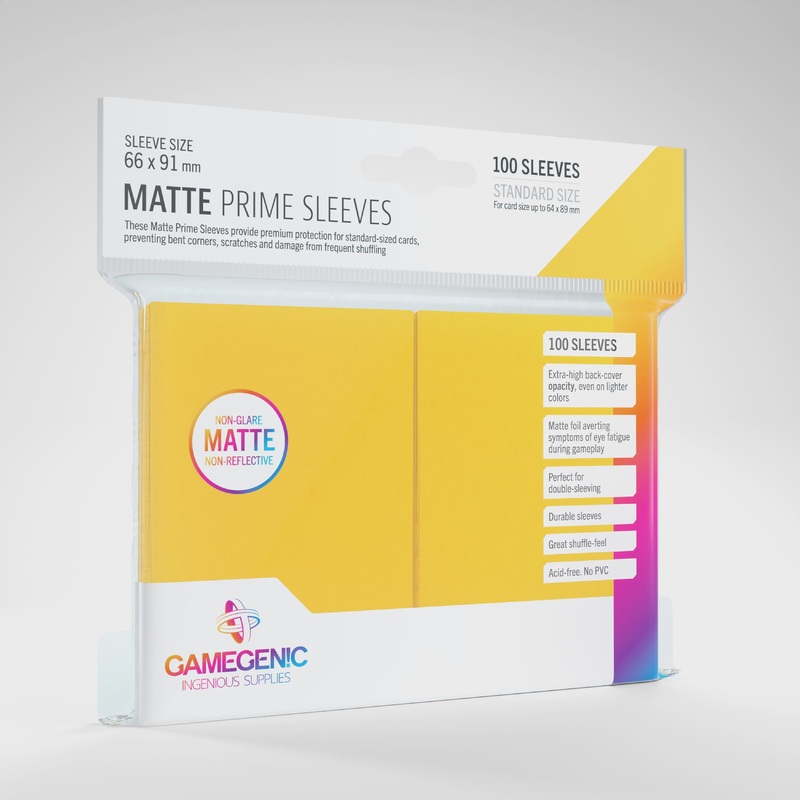 GameGenic - Matte Sleeves: 66 x 91mm Yellow (100)