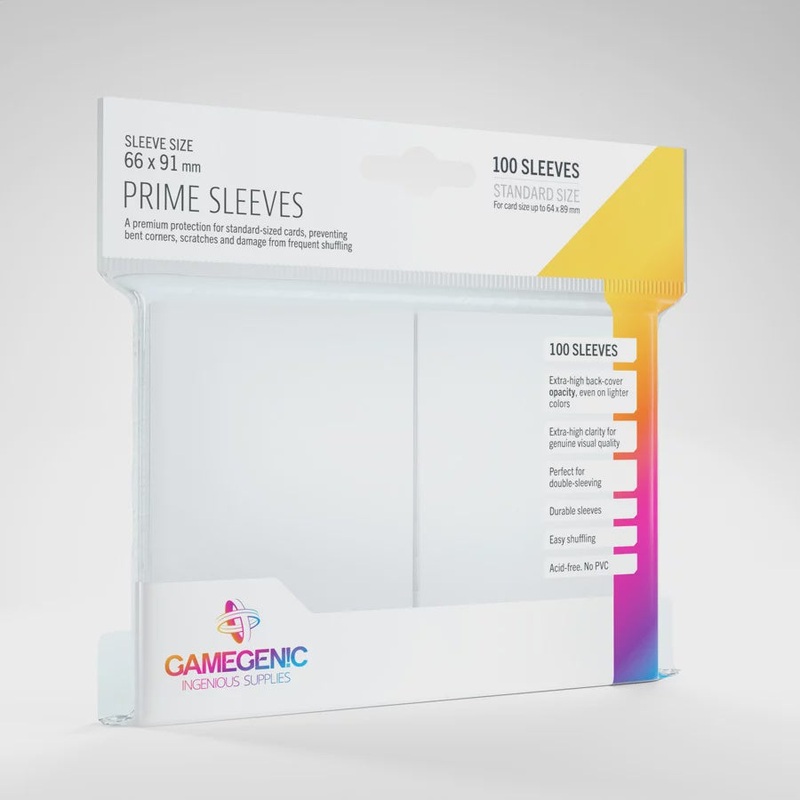GameGenic - PRIME Sleeves: 66 x 91mm White (100)