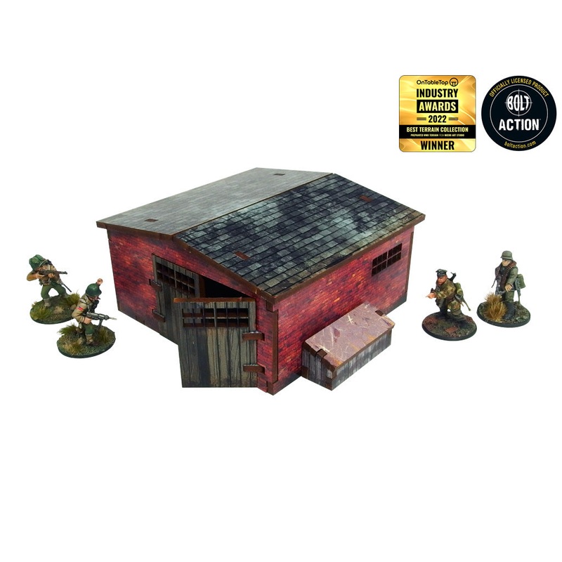 Micro Art Studio - WW2 Normandy Large Brick Shed Pre-painted (H00128)