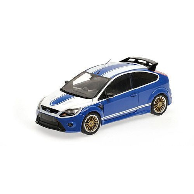 Minichamps - 1/18 Ford Focus RS 2010 Le Mans Classic Edition Ford Capri RS2600 1972 Tribute Blue
