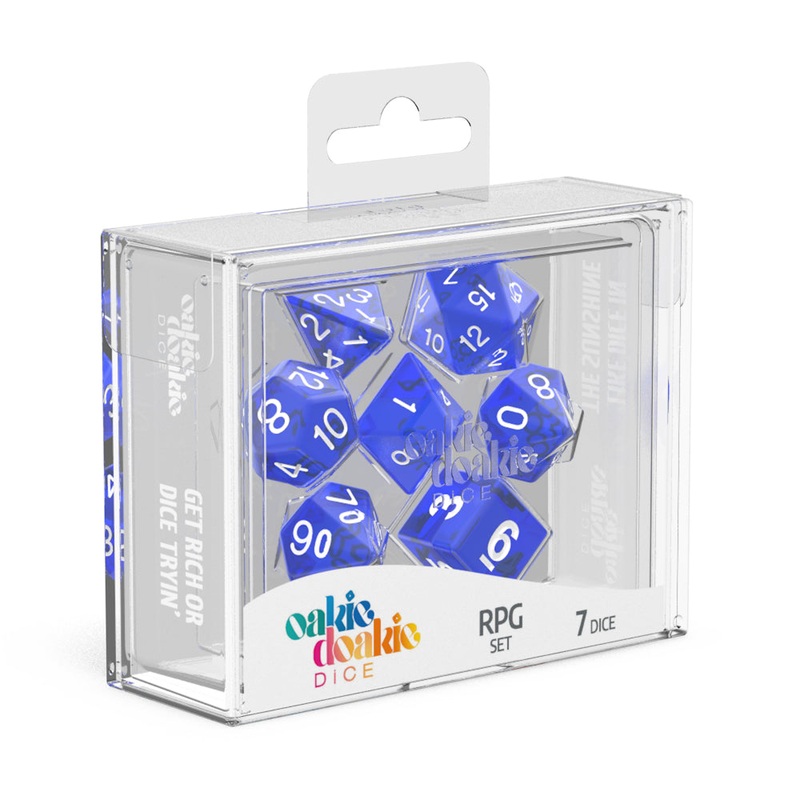 Oakie Doakie Dice - RPG Set Translucent Blue (7)