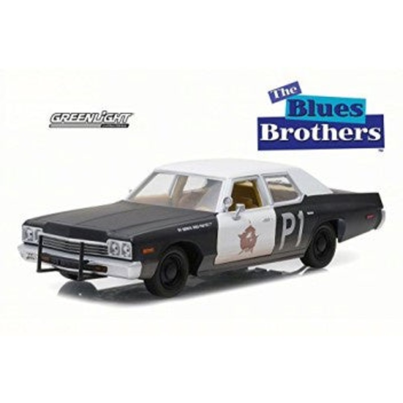 Greenlight - 1/24 Dodge Monaco "Bluesmobile" 1974 (Blues Brothers 1980) (Black & White)