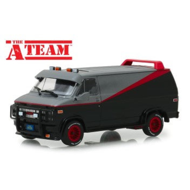 Greenlight - 1/43 GMC Vandura 1983 (The A Team 1983-87) (Black/Grey/Red)