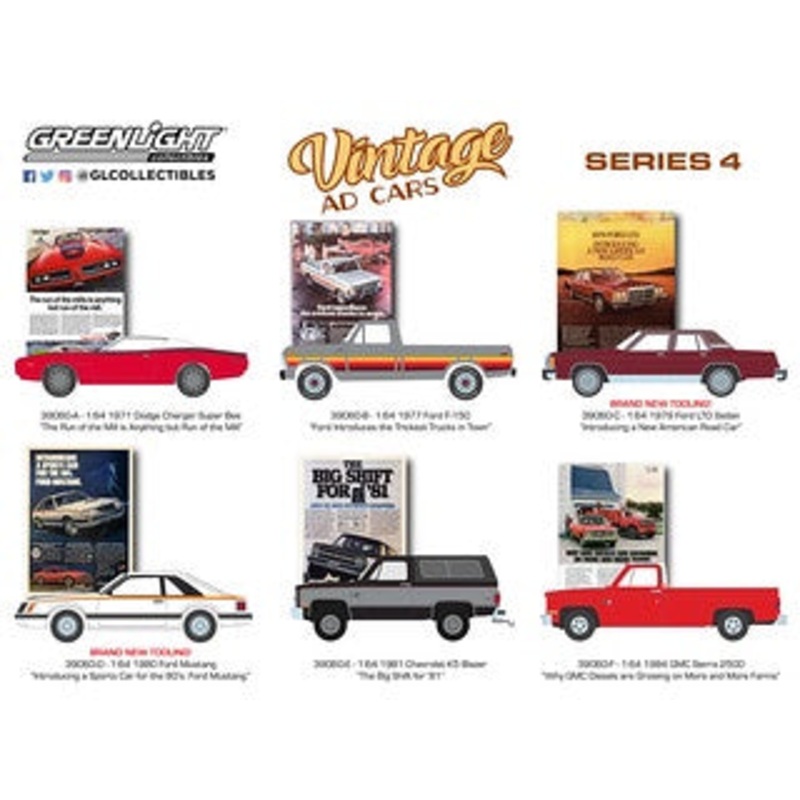Greenlight - 1/64 Vintage Ad Cars Series 4 (Assortment Sold Individually)