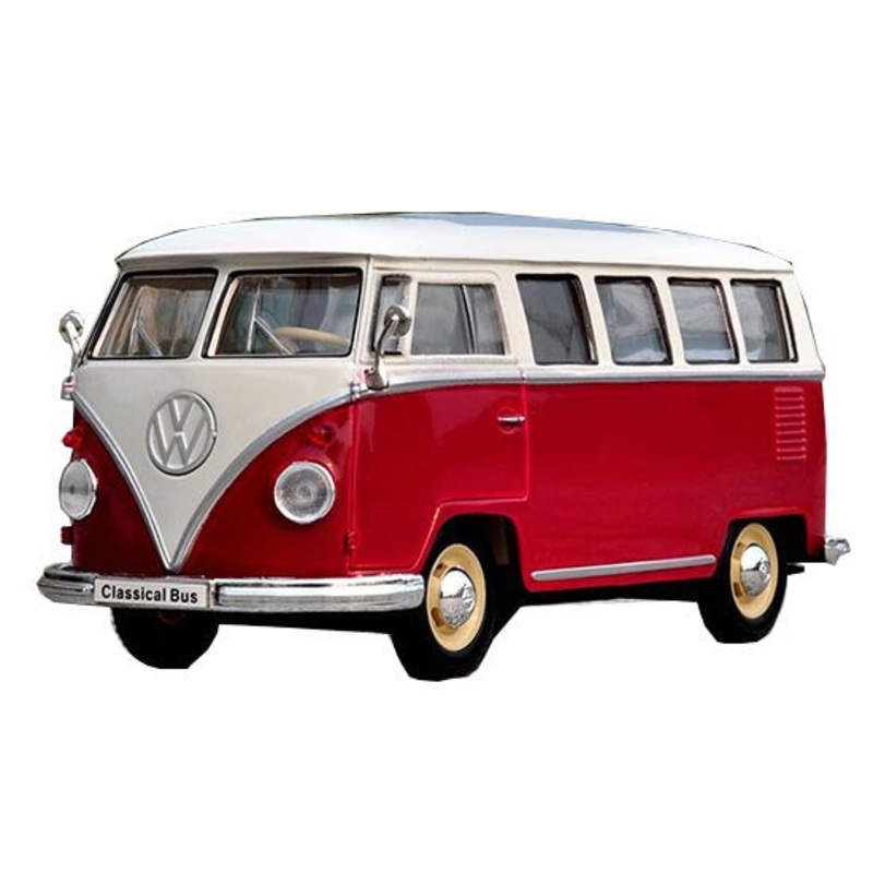 Welly - 1/24 Volkswagen Classical Bus 1963 (Red/White)