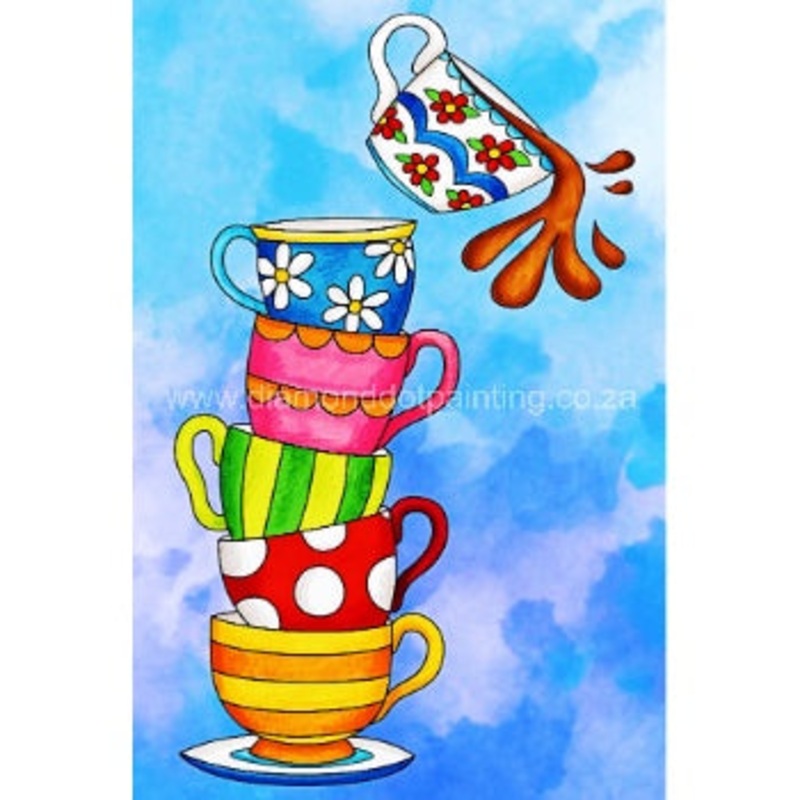 Diamond-Dot - DDP0320 - Tea Cups (30x45) Full (Not Framed)