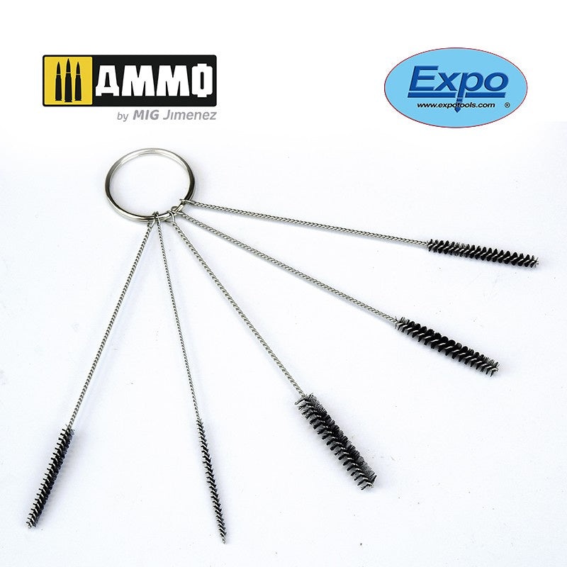 Expo - 5 pcs Airbrush Cleaning Brush Set