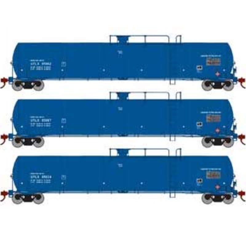 Athearn Genesis G25610 HO Scale 33,900 Gallon LPG Tank Car Blue UTLX 3 Pack