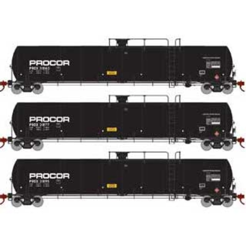 Athearn Genesis G25625 HO Scale 33,900 Gallon LPG Tank Car Procor PROX 3 Pack #2