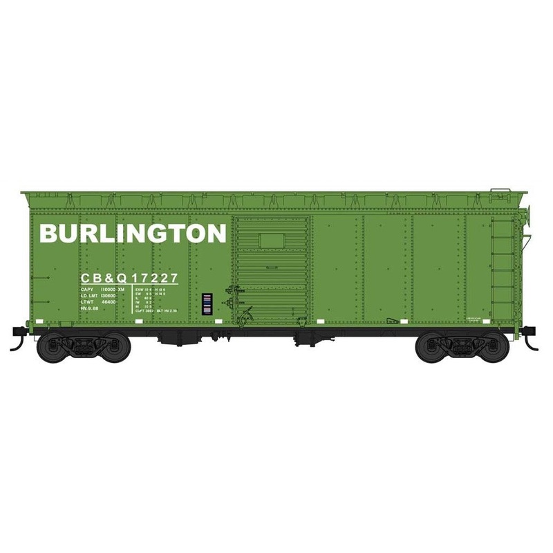 Bowser 42702 HO Scale 40' Boxcar Burlington CB&Q 17300
