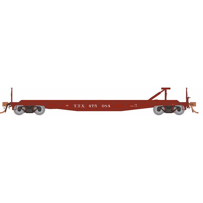 Rapido Trains 138008A HO Scale F30D 50' Flatcar Trailer Train Red TTX # Varies