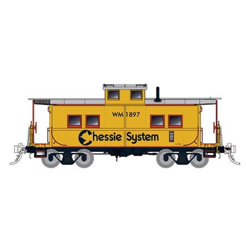 Rapido Trains 144029 HO Scale Northeastern Style Steel Caboose Chessie System WM 1869
