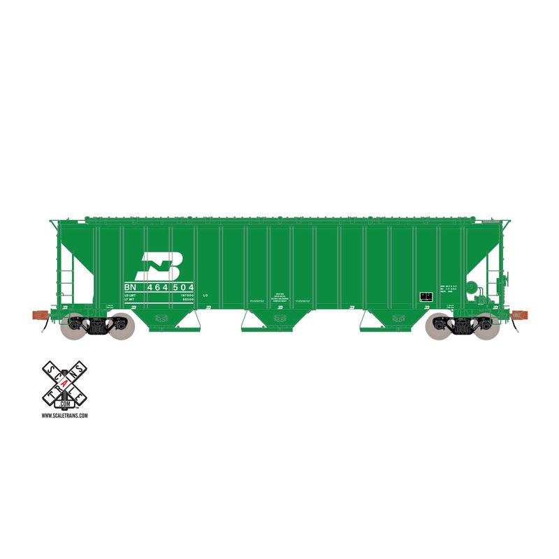 ScaleTrains 32299 HO Scale Rivet Counter PS-2CD 4785 Covered Hopper Burlington Northern BN 464504