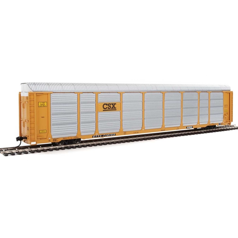 Walthers Proto 920-101421 HO Scale 89' Tri-level Auto Carrier CSX ETTX 710155