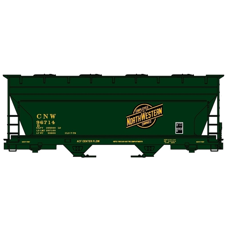 Accurail 81321 HO ACF 2-Bay Covered Hopper Chicago NorthWestern CNW Kit (Single Car)