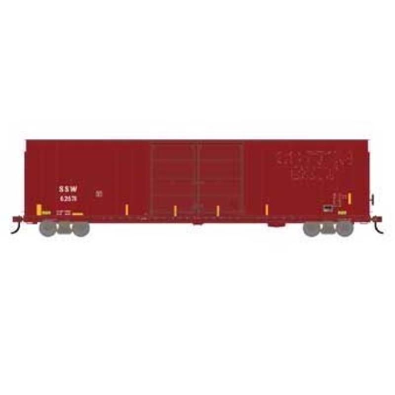 Athearn 90581 HO Scale FMC 60' Double Door Hi-Cube Boxcar Primed for Grime Cotton Belt SSW 62680