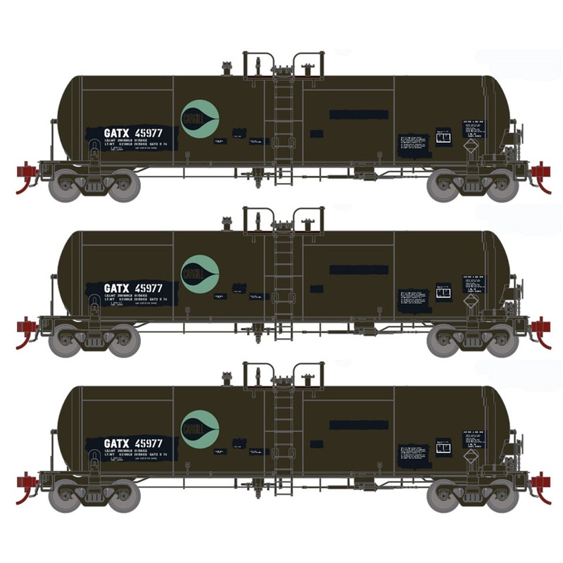 Athearn Genesis G40203 HO Scale GATC 20,000 Gal Tank Car Cargill GATX 3 Pack