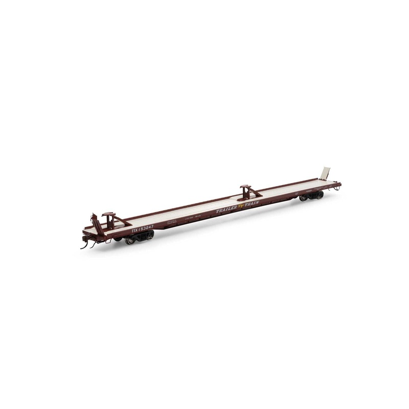 Athearn Genesis G69594 HO Scale F89-F TOFC Flatcar Trailer Train Oxide Red TTX 153247