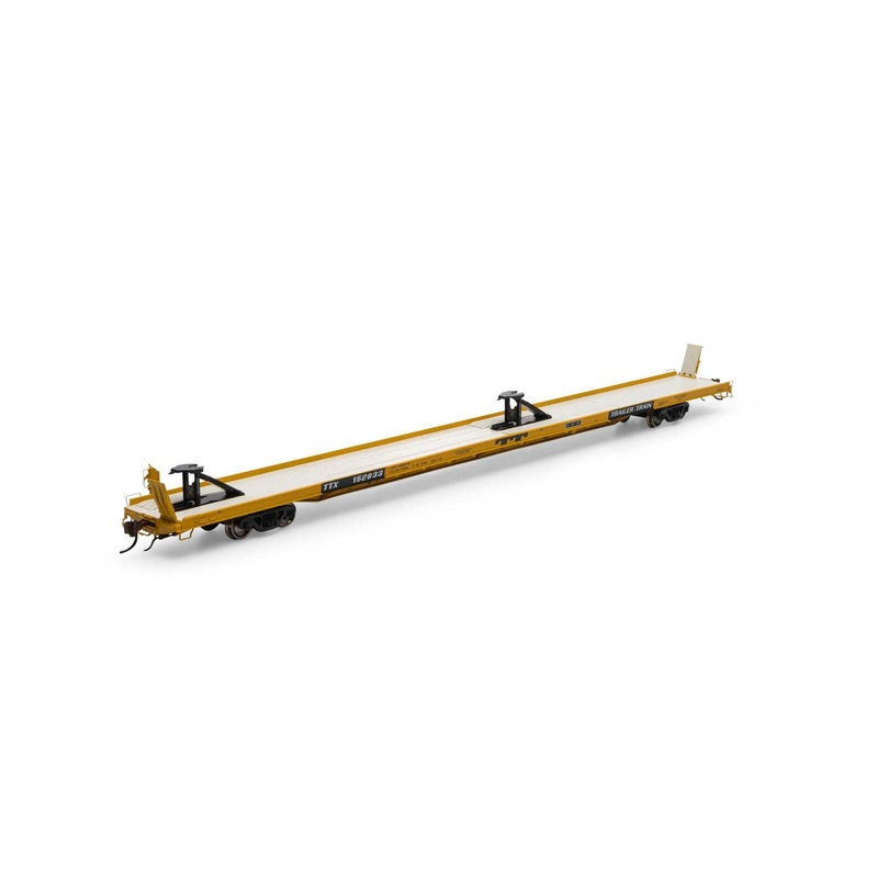 Athearn Genesis G69596 HO Scale F89-F TOFC Flatcar Trailer Train Yellow TTX 152833