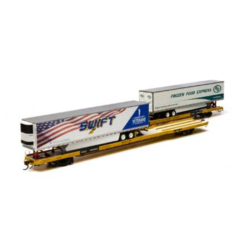 Athearn Genesis G69983 HO Scale F89-F89'8" Long Runner Flat Car w/ Trailer