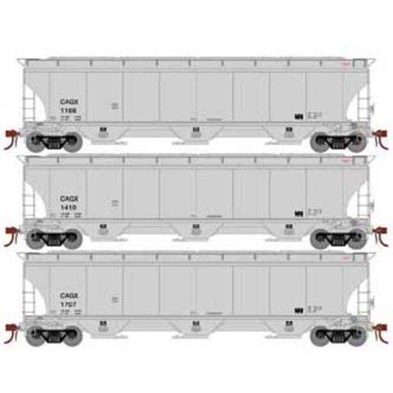 Athearn Genesis G97145 HO Scale Trinity 3 Bay Covered Hopper ConAgra CAGX 3 Pack #1