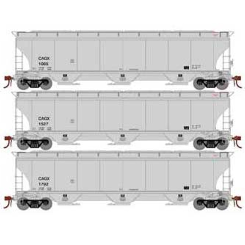 Athearn Genesis G97146 HO Scale Trinity 3 Bay Covered Hopper ConAgra CAGX 3 Pack #2