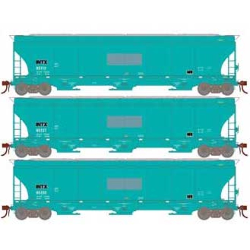 Athearn Genesis G97153 HO Scale Trinity 3 Bay Covered Hopper Ex-AGP INTX 3 Pack #1