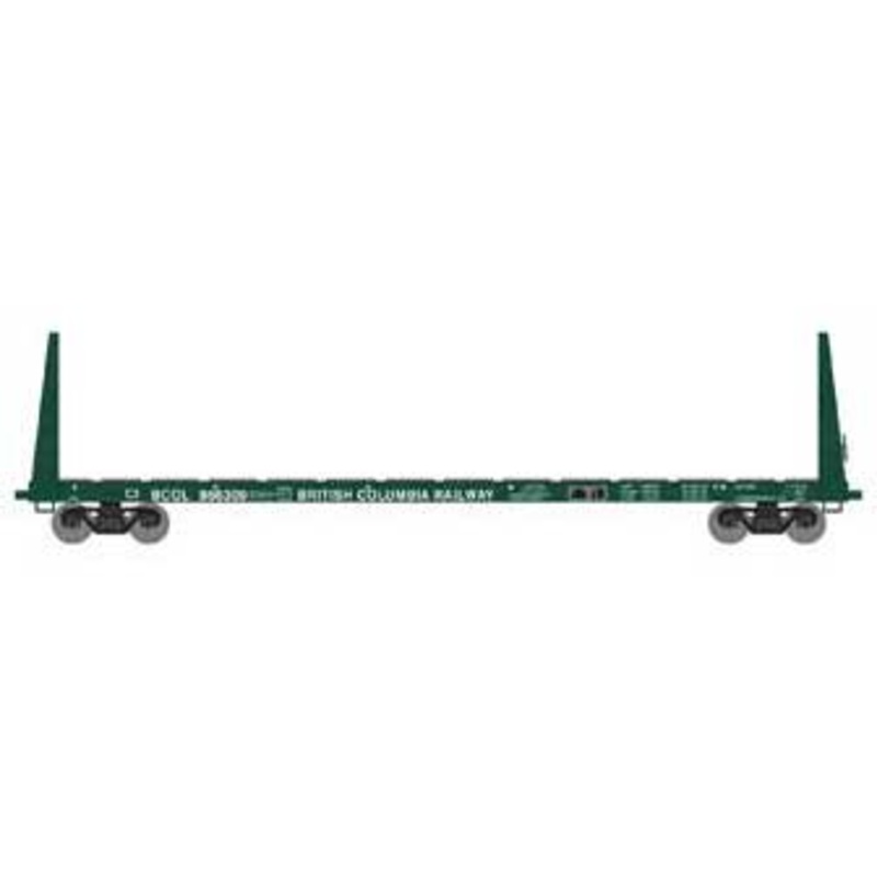 Athearn HO 90535 60' Bulkhead Flatcar British Columbia Railway BCOL 866309