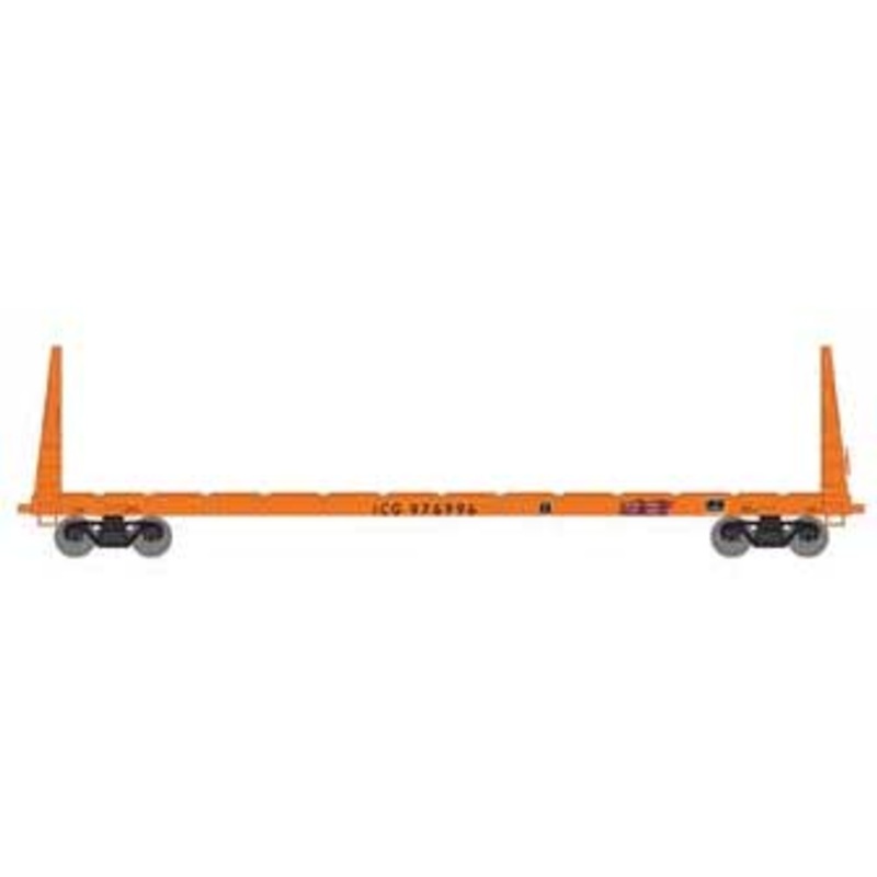 Athearn HO 90545 60' Bulkhead Flatcar Illinois Central Gulf ICG 976996