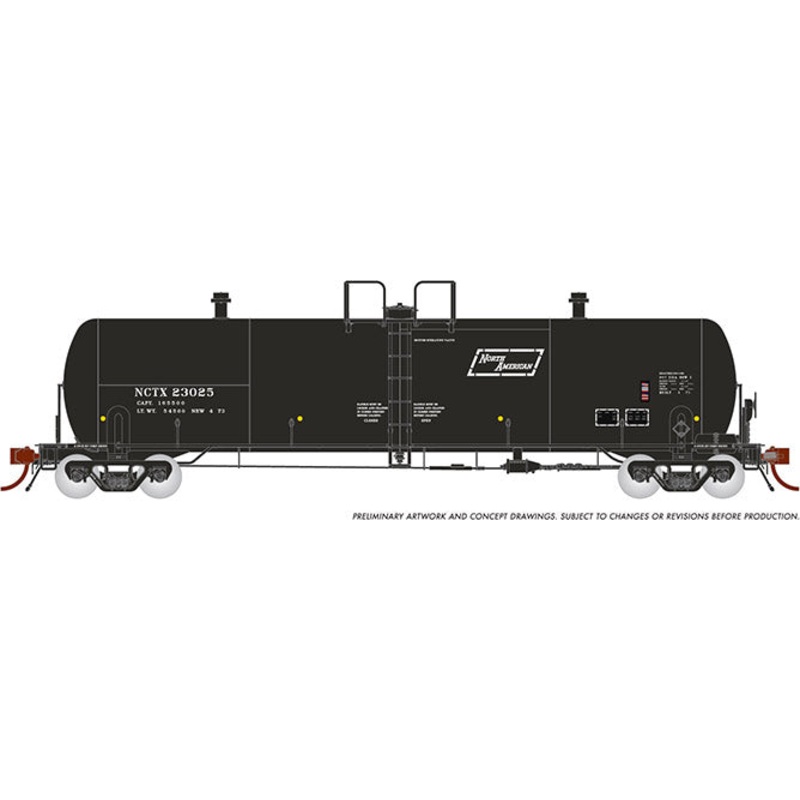 Rapido Trains 135007A HO Scale Procor 20k Gallon Tank Car North American NCTX #Varies