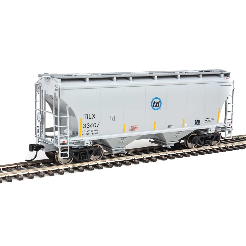 Walthers 910-7551 HO 39' Trinity 3281 2-Bay Covered Hopper txi TILX 33407
