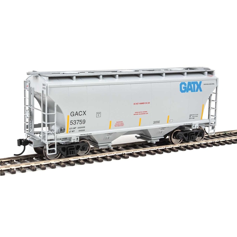 Walthers 910-7554 HO 39' Trinity 3281 2-Bay Covered Hopper GATX/GACX 53759