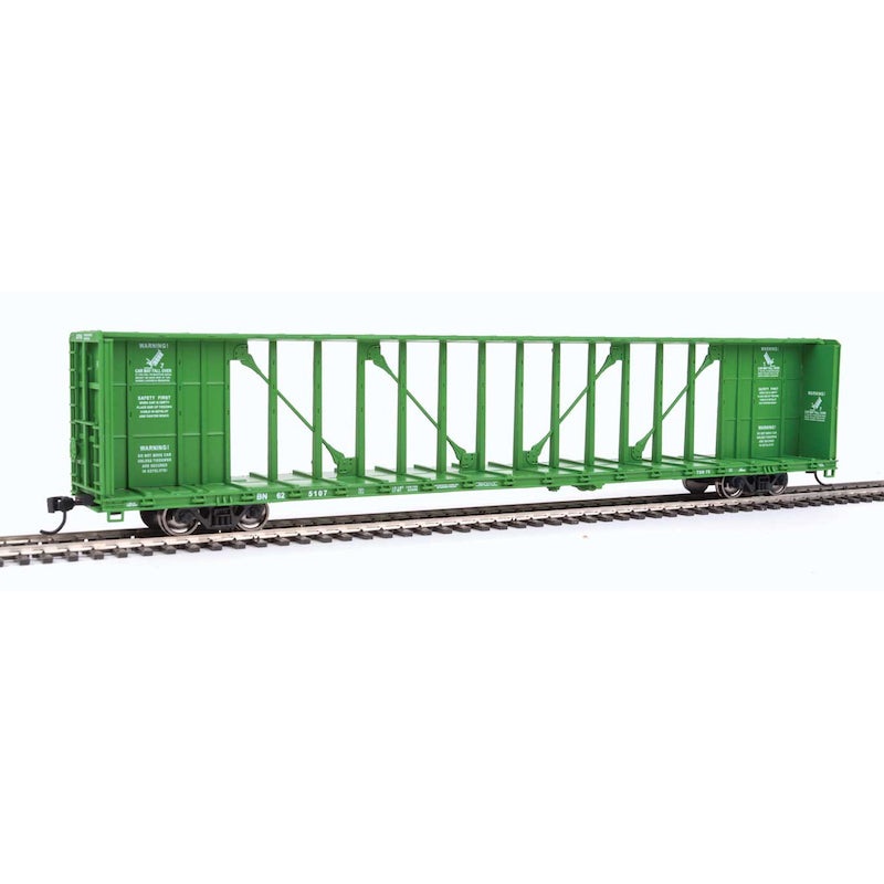 Walthers Mainline 910-4840 HO Scale 72' Centerbeam Flatcar Burlington Northern BN 625107