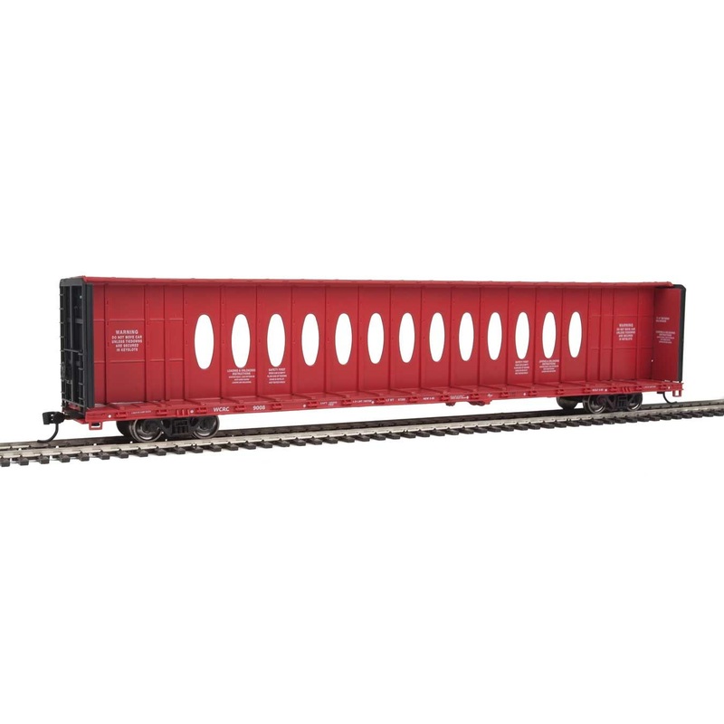 Walthers Mainline 910-4869 HO Scale 72' Centerbeam Flatcar Cascade Warehouse WCRC 9013