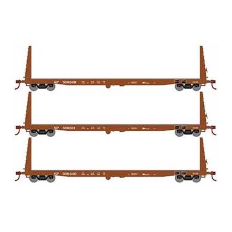 Athearn HO Scale 17235 60' Bulkhead Flatcar Southern Pacific SP 3 Pack