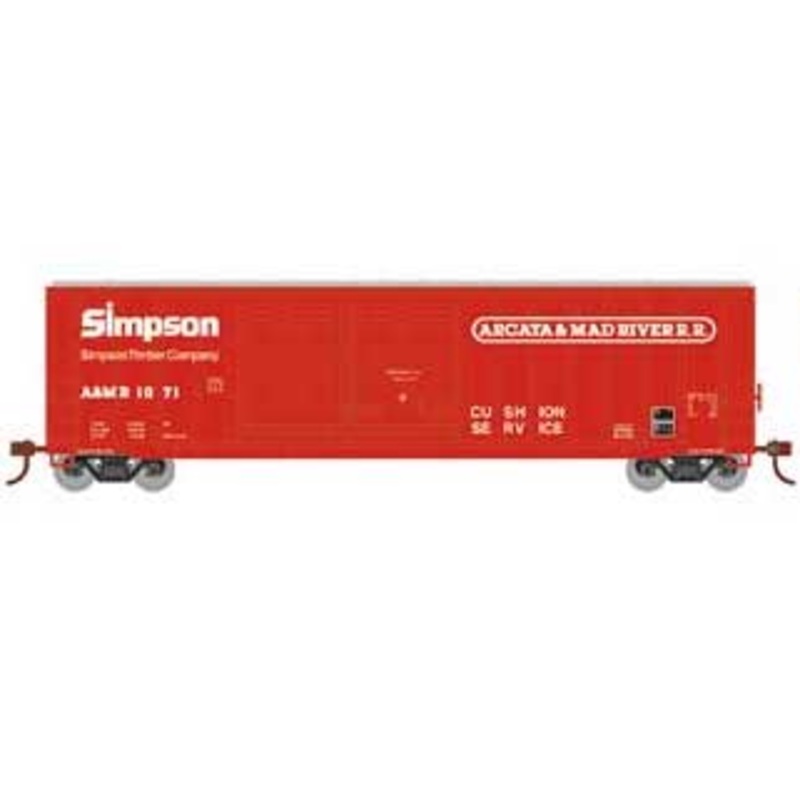 Athearn HO Scale 98511 50' FMC Offset Double Door Boxcar "Simpson" Arcata & Mad River A&MR 1071