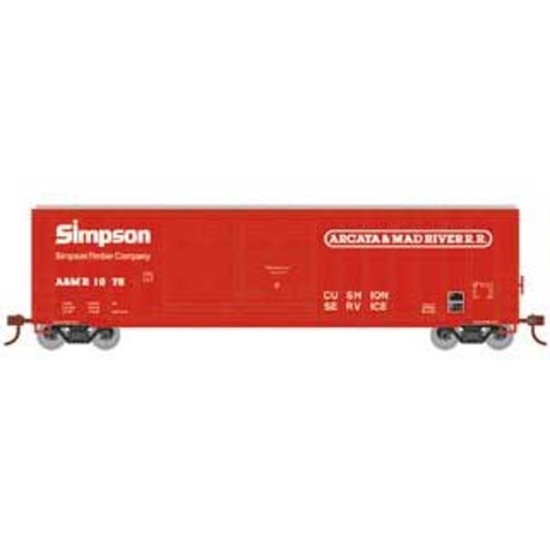 Athearn HO Scale 98512 50' FMC Offset Double Door Boxcar "Simpson" Arcata & Mad River A&MR 1078