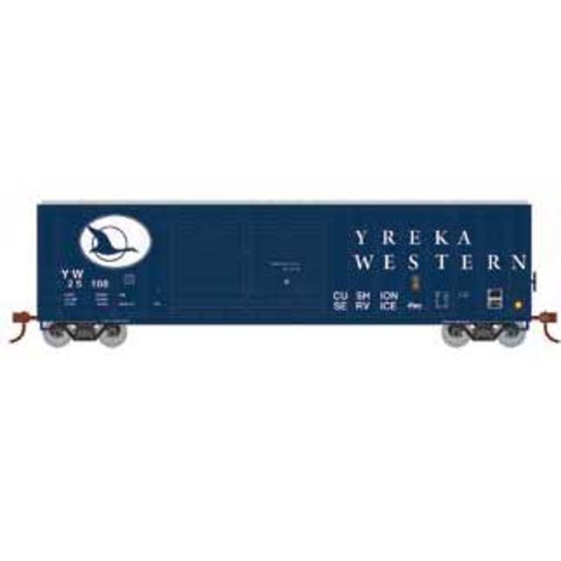 Athearn HO Scale 98516 50' FMC Offset Double Door Boxcar Yreka Western YW 25108