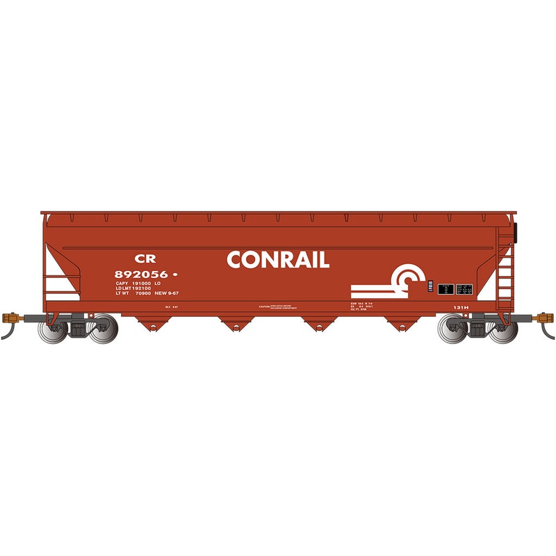 Bachmann 17560 HO Scale 56' ACF Centerflow Covered Hopper Conrail CR