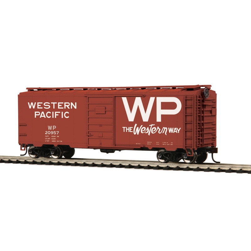 MTH 85-74133 HO Scale 40' PS-1 Boxcar Western Pacific WP 20957 - NOS