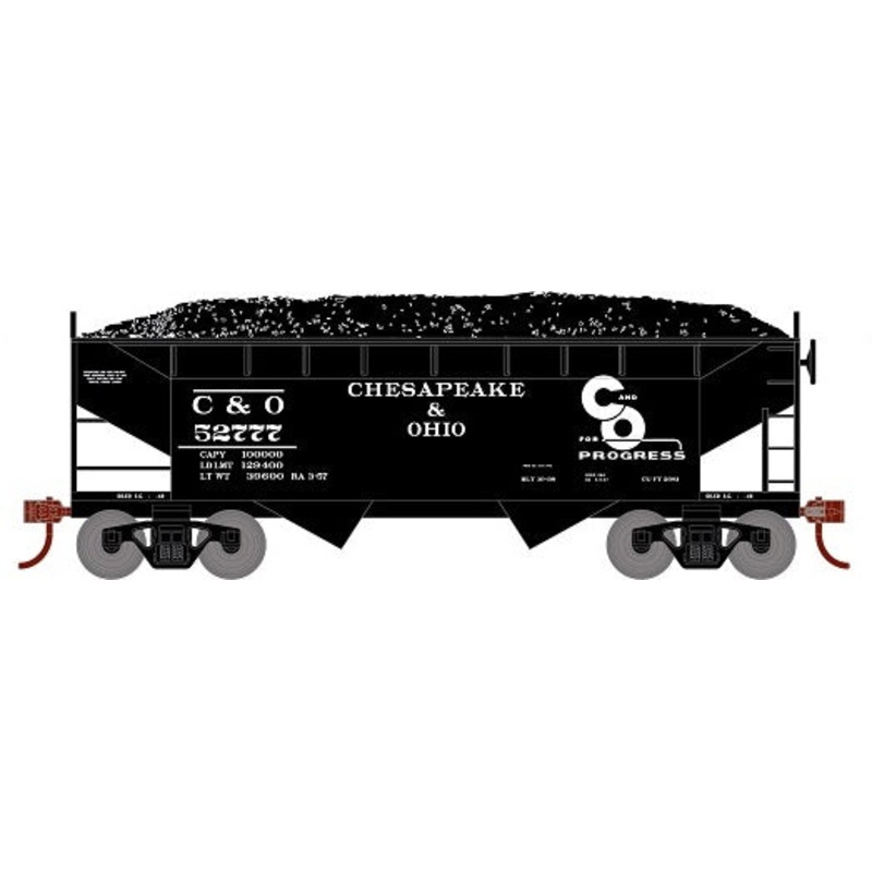 Roundhouse 1285 HO Scale 34' Offset Open Hopper Chesapeake & Ohio C&O 52777