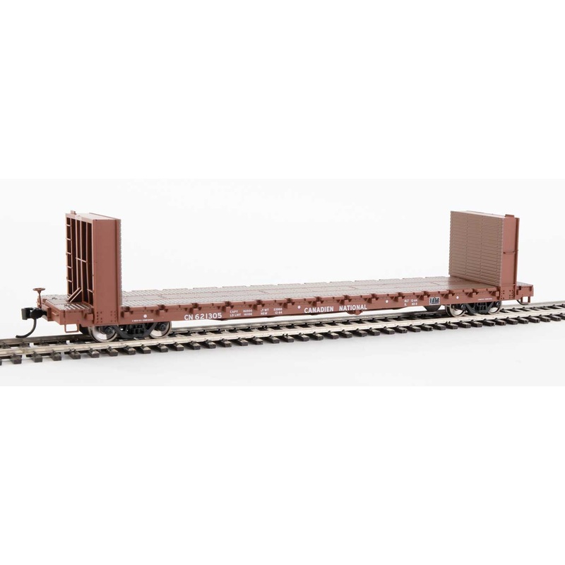 Walthers Mainline 910-5802 60' Pullman Bulkhead Flatcar Canadian National CN 621305